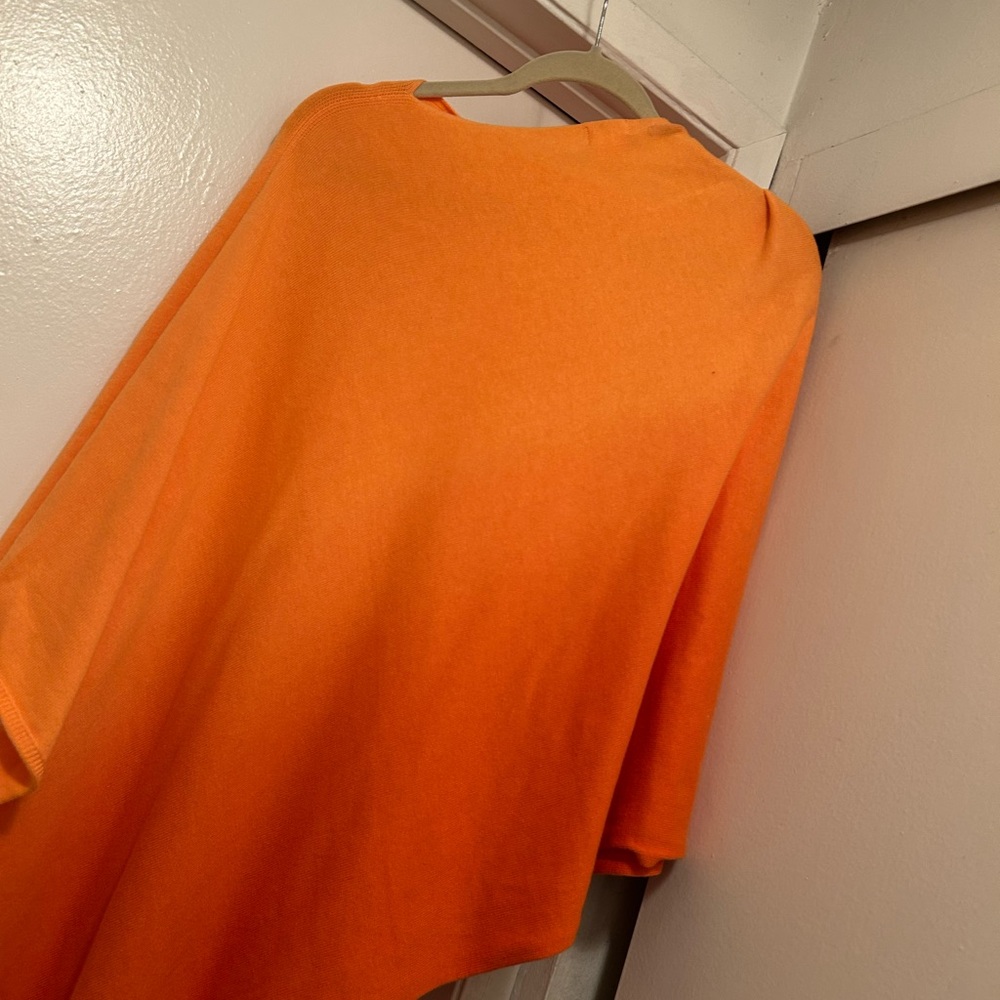 Women's sunset  Knit Poncho - Picture 8 of 9